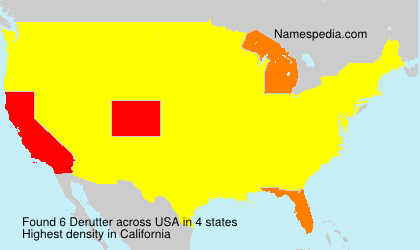 Surname Derutter in USA Surname Derutter in USA