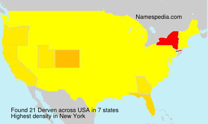 Surname Derven in USA Surname Derven in USA