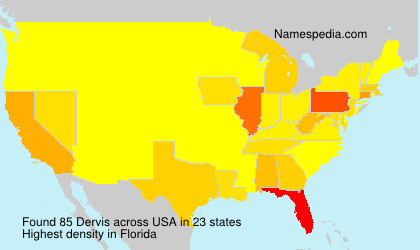 Surname Dervis in USA Surname Dervis in USA