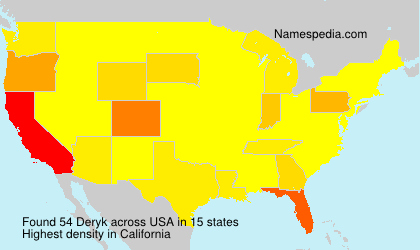 Surname Deryk in USA Surname Deryk in USA