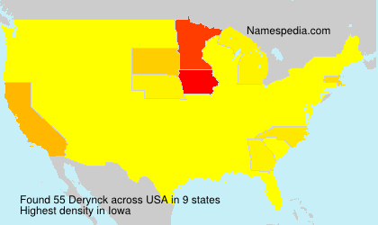 Surname Derynck in USA Surname Derynck in USA
