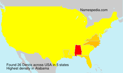 Surname Derzis in USA Surname Derzis in USA