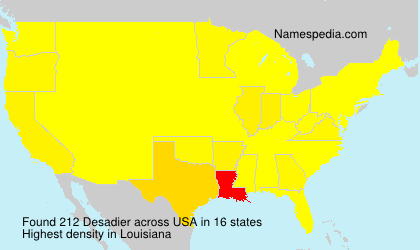 Surname Desadier in USA Surname Desadier in USA
