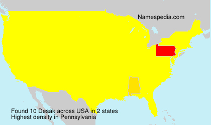 Surname Desak in USA Surname Desak in USA