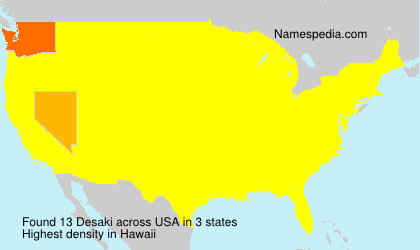 Surname Desaki in USA Surname Desaki in USA