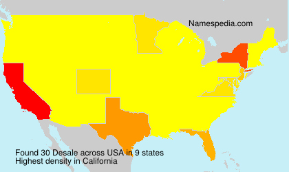 Surname Desale in USA Surname Desale in USA