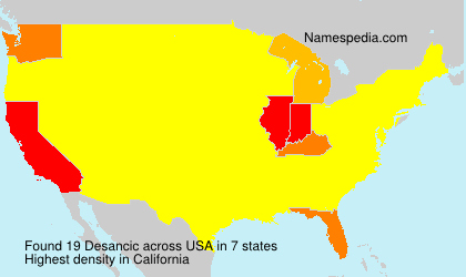 Surname Desancic in USA Surname Desancic in USA