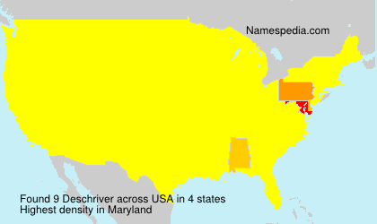 Surname Deschriver in USA Surname Deschriver in USA
