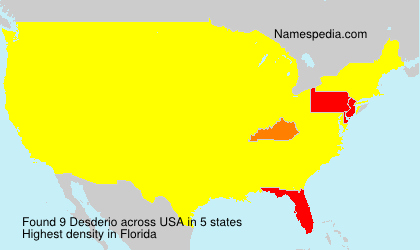Surname Desderio in USA Surname Desderio in USA