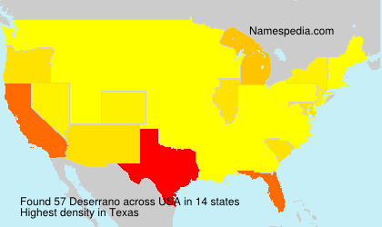 Surname Deserrano in USA Surname Deserrano in USA