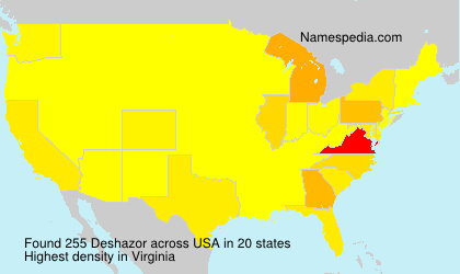 Surname Deshazor in USA Surname Deshazor in USA