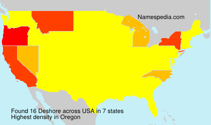 Surname Deshore in USA Surname Deshore in USA