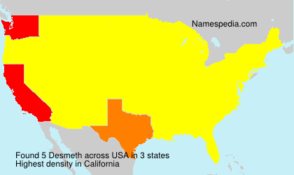 Surname Desmeth in USA Surname Desmeth in USA