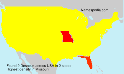 Surname Desneux in USA Surname Desneux in USA