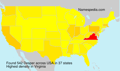 Surname Desper in USA Surname Desper in USA