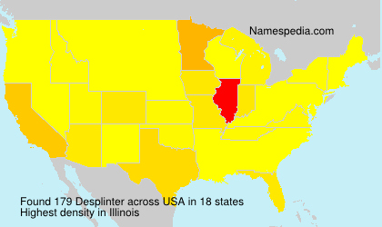 Surname Desplinter in USA Surname Desplinter in USA