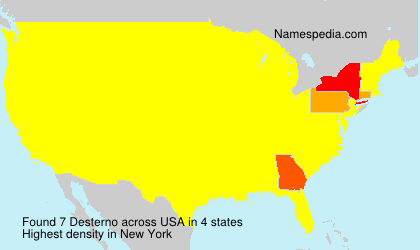 Surname Desterno in USA Surname Desterno in USA