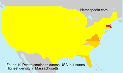 Surname Destroismaisons in USA Surname Destroismaisons in USA