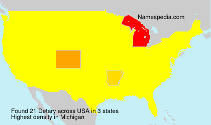 Surname Detary in USA Surname Detary in USA