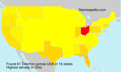 Surname Detchon in USA Surname Detchon in USA