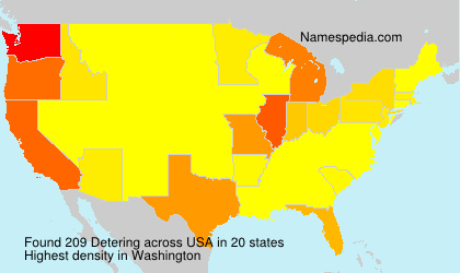 Surname Detering in USA Surname Detering in USA