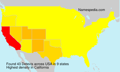 Surname Detevis in USA