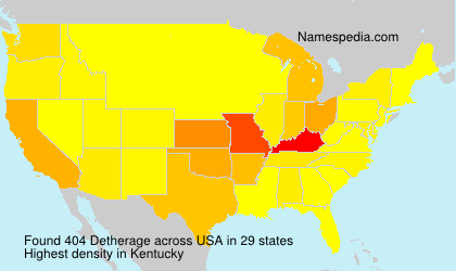 Surname Detherage in USA Surname Detherage in USA