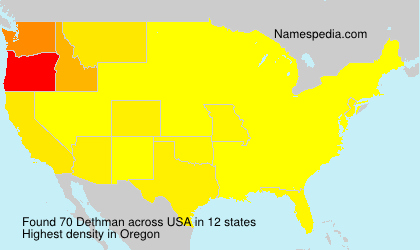 Surname Dethman in USA Surname Dethman in USA