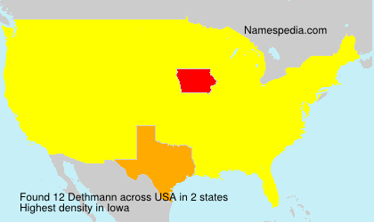 Surname Dethmann in USA Surname Dethmann in USA