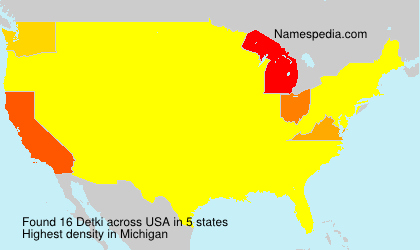 Surname Detki in USA Surname Detki in USA