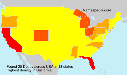 Surname Detlev in USA Surname Detlev in USA