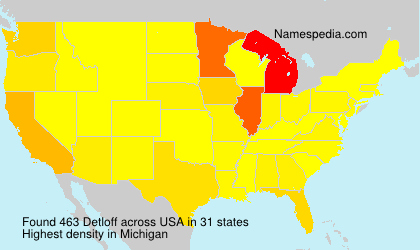 Surname Detloff in USA Surname Detloff in USA