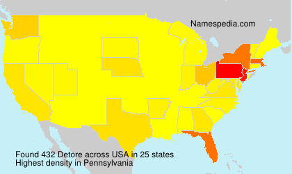 Surname Detore in USA Surname Detore in USA