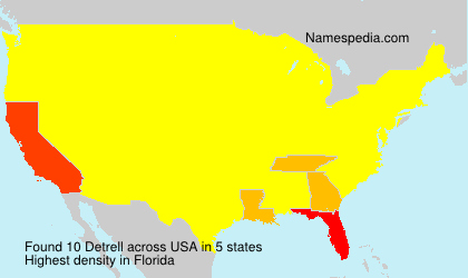 Surname Detrell in USA Surname Detrell in USA