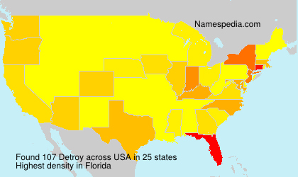 Surname Detroy in USA Surname Detroy in USA