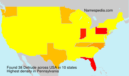 Surname Detrude in USA Surname Detrude in USA