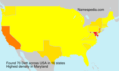 Surname Dett in USA