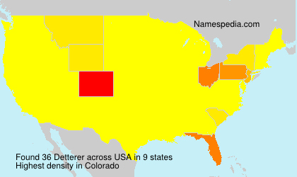 Surname Detterer in USA Surname Detterer in USA