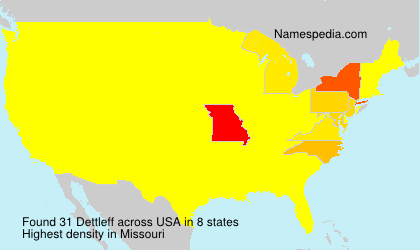 Surname Dettleff in USA Surname Dettleff in USA