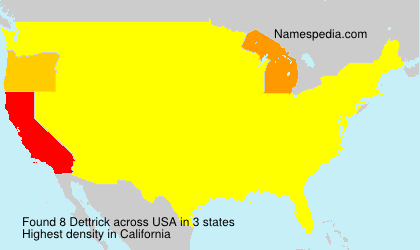 Surname Dettrick in USA Surname Dettrick in USA