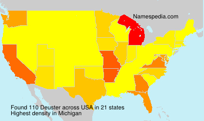 Surname Deuster in USA