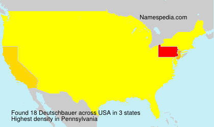 Surname Deutschbauer in USA Surname Deutschbauer in USA