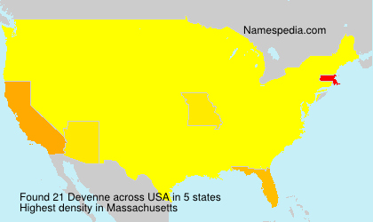 Surname Devenne in USA