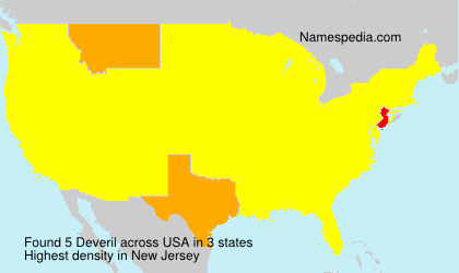 Surname Deveril in USA Surname Deveril in USA
