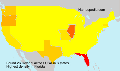 Surname Devidal in USA Surname Devidal in USA