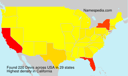 Surname Devis in USA Surname Devis in USA