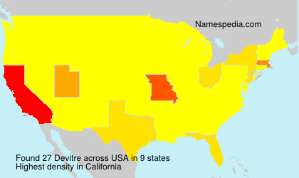 Surname Devitre in USA Surname Devitre in USA