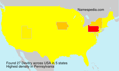 Surname Devitry in USA Surname Devitry in USA