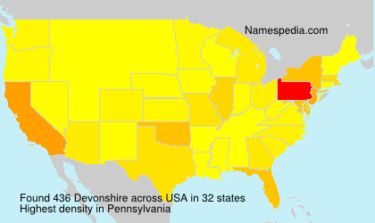 Surname Devonshire in USA Surname Devonshire in USA