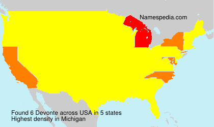 Surname Devonte in USA Surname Devonte in USA